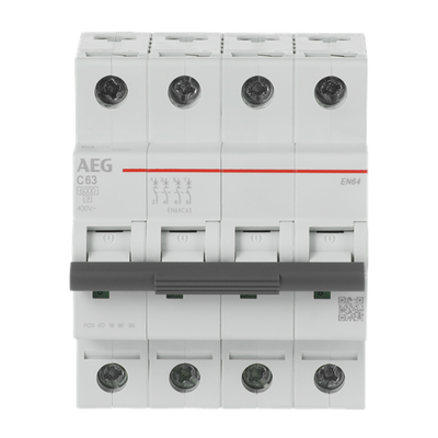 Leitungsschutzschalter AEG ElfaPlus 6 kA, C-Charakteristik, 63 A, 4P   