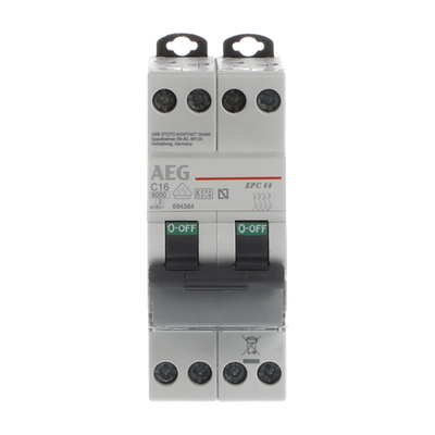 Leitungsschutzschalter 6 kA Unibis 4P 16 A, C-Charakteristik, 2 TE