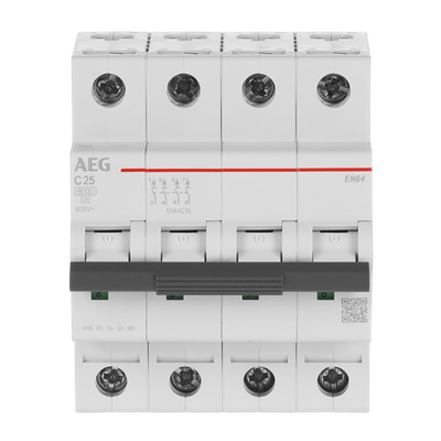 Leitungsschutzschalter AEG ElfaPlus 6 kA, C-Charakteristik, 25 A, 4P   