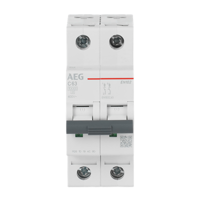 Leitungsschutzschalter AEG ElfaPlus 10 kA, C-Charakteristik, 63 A, 2P   
