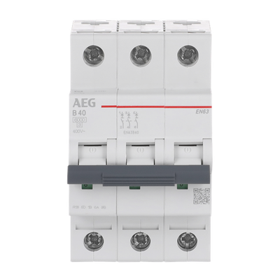 Leitungsschutzschalter AEG ElfaPlus 6 kA, B-Charakteristik, 40 A, 3P   