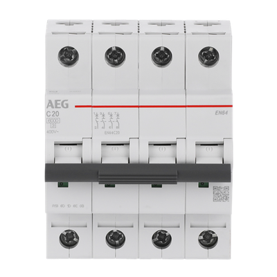 Leitungsschutzschalter AEG ElfaPlus 6 kA, C-Charakteristik, 20 A, 4P   