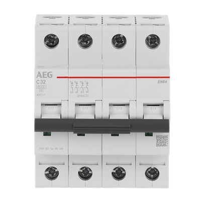 Leitungsschutzschalter AEG ElfaPlus 6 kA, C-Charakteristik, 32 A, 4P   