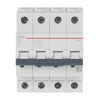 Leitungsschutzschalter AEG ElfaPlus 10 kA, C-Charakteristik, 25 A, 4P   