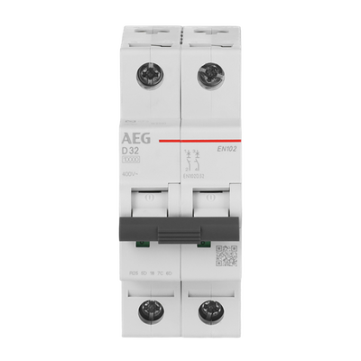 Leitungsschutzschalter AEG ElfaPlus 10 kA, D-Charakteristik, 32 A, 2P   