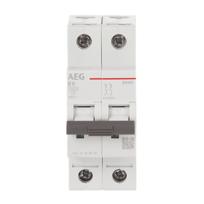 Leitungsschutzschalter AEG ElfaPlus 10 kA, B-Charakteristik, 6 A, 2P   