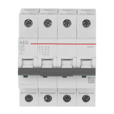 Leitungsschutzschalter AEG ElfaPlus 10 kA, C-Charakteristik, 20 A, 4P   