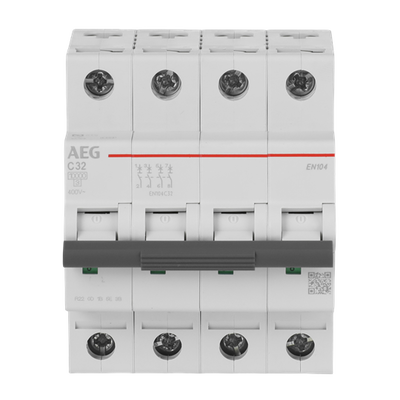 Leitungsschutzschalter AEG ElfaPlus 10 kA, C-Charakteristik, 32 A, 4P   