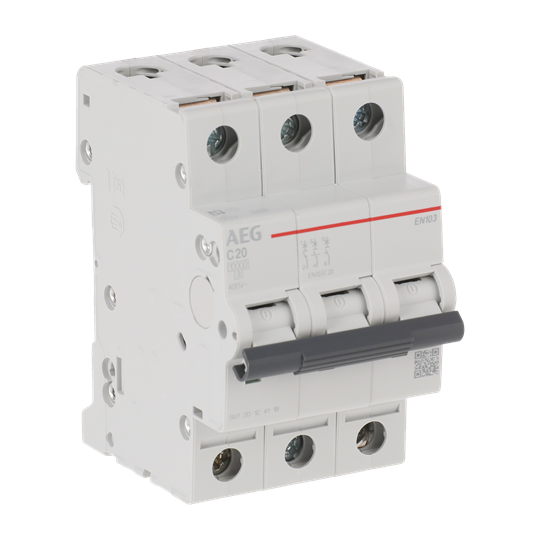Leitungsschutzschalter AEG ElfaPlus 10 kA, C-Charakteristik, 20 A, 3P – Bild 2 von 3