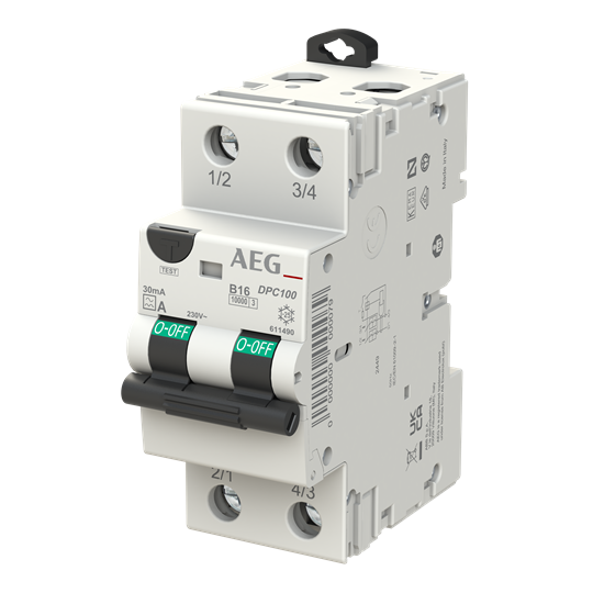 FI/LS-Schalter 2P Typ A, B-Char., 16 A, 30 mA, 10 kA Alt-GE: 606967 – Bild 3 von 3