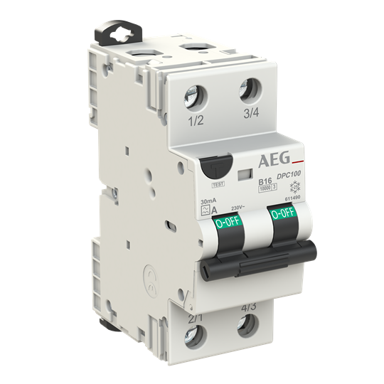 FI/LS-Schalter 2P Typ A, B-Char., 16 A, 30 mA, 10 kA Alt-GE: 606967 – Bild 2 von 3