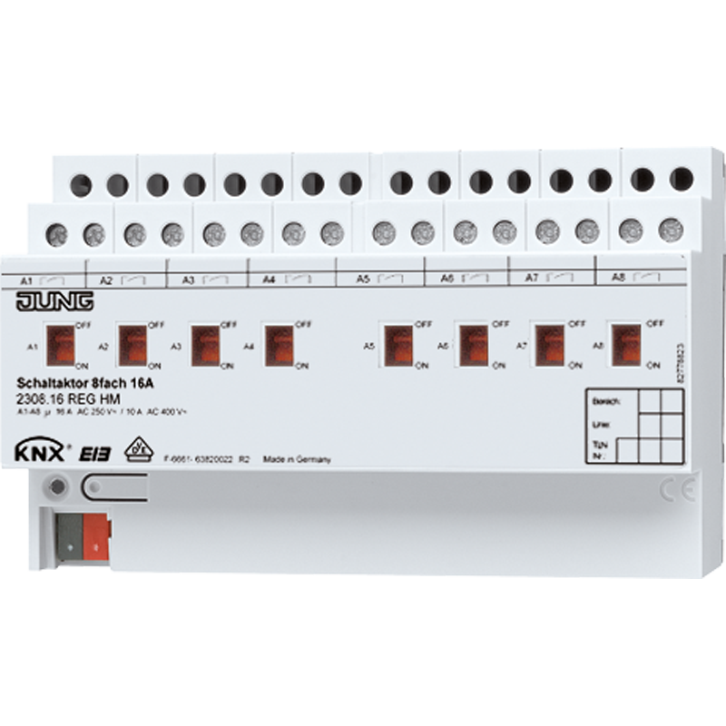 KNX Schaltaktor 8fach, REG, 8 TE