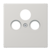 Abdeckung für Universal-Sat/BK-Dosen 1fach, Thermoplast, Serie LS, lichtgrau