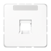 Abdeckung (gerastet) für Modular-Jack-Steckbuchsen, 1fach, UMA-CAT6A, RADIALL, Panduit, Assmann, mit Schriftfeld, Serie CD, alpinweiß