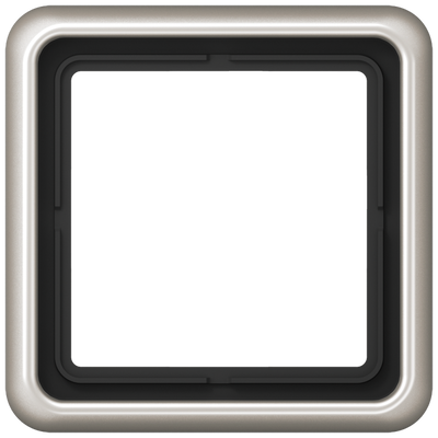 Rahmen 1fach, senkrechte und waagerechte Montage, Aluminium eloxiert, CD 500, platin