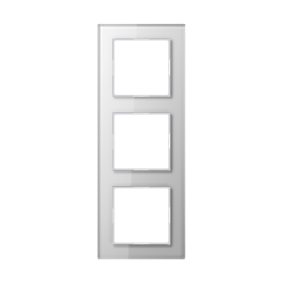 Glasrahmen 3fach, senkrechte und waagerechte Montage, Glas, A CREATION, alpinweiß (Glas)