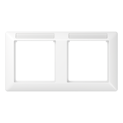 Rahmen 2fach, mit Fenster (sprühnebeldicht), waagerechte Montage, Thermoplast, AS 500, alpinweiß