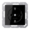 SCHUKO®-Steckdose, 16 A 250 V ~, Duroplast, Serie A, schwarz