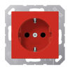 SCHUKO®-Steckdose, 16 A 250 V ~, Thermoplast, Serie A, rot
