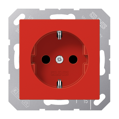 SCHUKO®-Steckdose, 16 A 250 V ~, Thermoplast, Serie A, rot