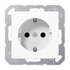 SCHUKO®-Steckdose, 16 A 250 V ~, ohne Krallen, Duroplast, Serie AS/A, alpinweiß