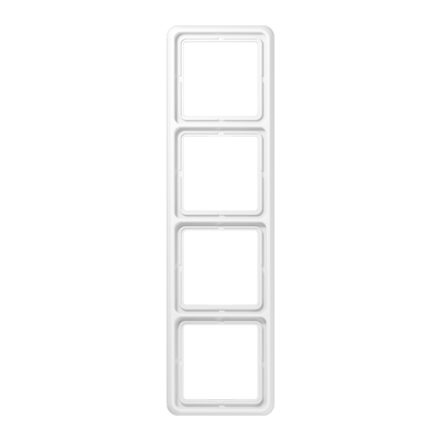 Rahmen 4fach, senkrechte und waagerechte Montage, Duroplast, CD 500, alpinweiß