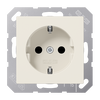 SCHUKO®-Steckdose, 16 A 250 V ~, ohne Krallen, Safety Plus, Duroplast, Serie AS, weiß (ivory)