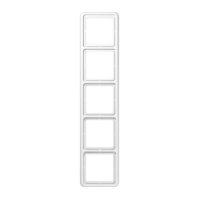 Rahmen 5fach, senkrechte und waagerechte Montage, Duroplast, CD 500, alpinweiß