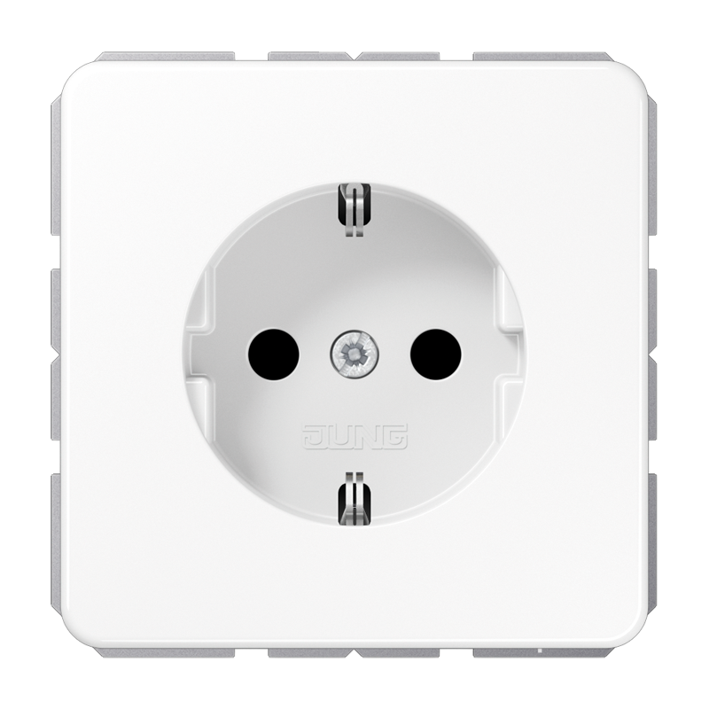 SCHUKO®-Steckdose, 16 A 250 V ~, Duroplast, Serie CD, alpinweiß