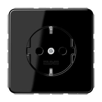 SCHUKO®-Steckdose, 16 A 250 V ~, Duroplast, Serie CD, schwarz
