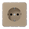 SCHUKO®-Steckdose, 16 A 250 V ~, Aluminium eloxiert, Serie CD, gold-bronze