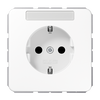 SCHUKO®-Steckdose, 16 A 250 V ~, mit Schriftfeld, Duroplast, Serie CD, alpinweiß