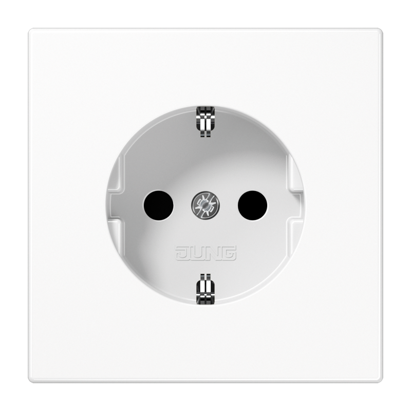 SCHUKO®-Steckdose, 16 A 250 V ~, Duroplast, Serie LS, alpinweiß