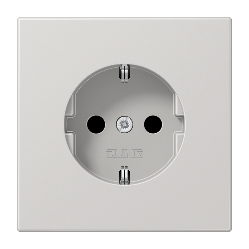 SCHUKO®-Steckdose, 16 A 250 V ~, Duroplast, Serie LS, lichtgrau