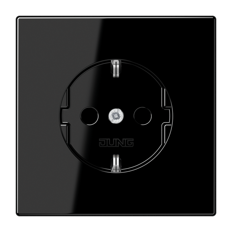 SCHUKO®-Steckdose, 16 A 250 V ~, Duroplast, Serie LS, schwarz