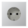 SCHUKO®-Steckdose, 16 A 250 V ~, Serie LS, Aluminium