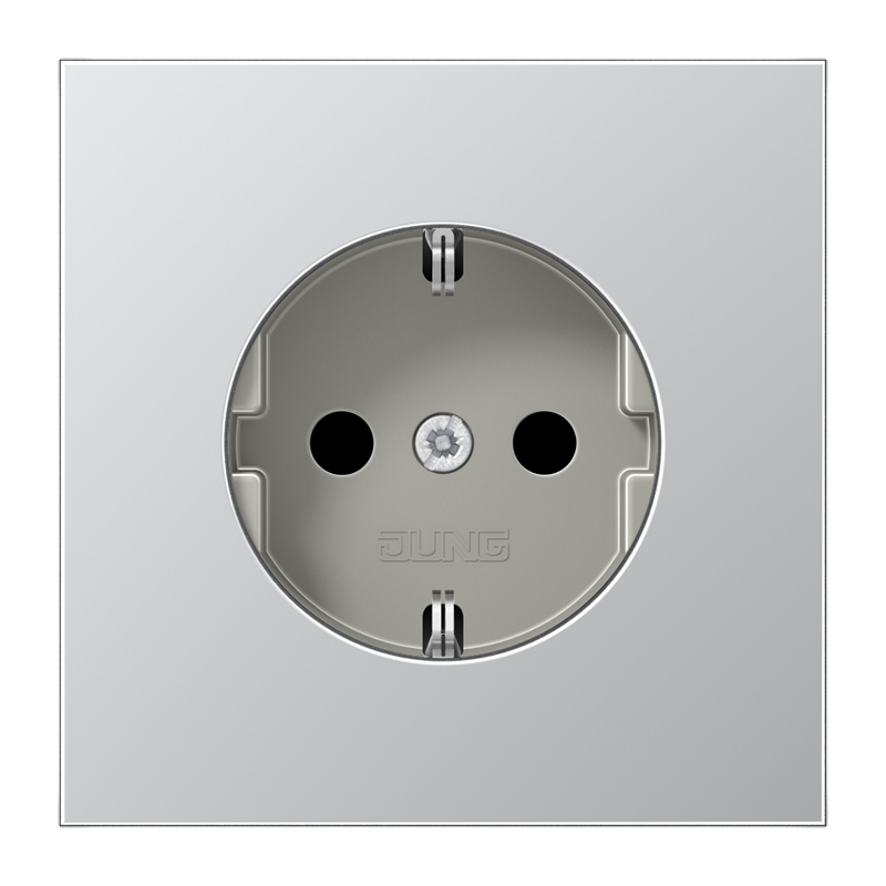 SCHUKO®-Steckdose, 16 A 250 V ~, Serie LS, Aluminium