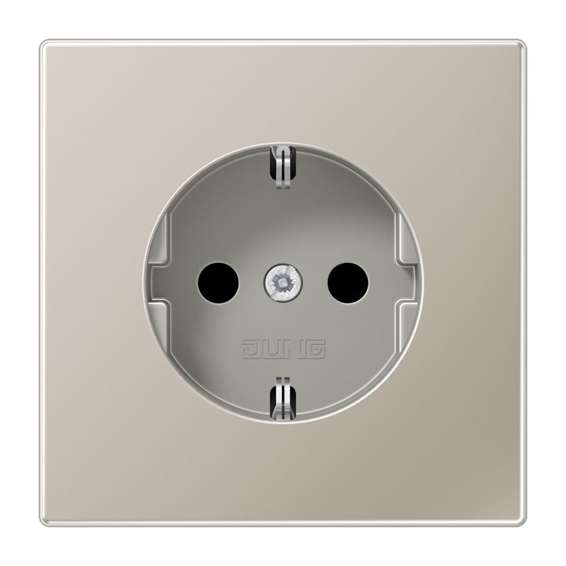 SCHUKO®-Steckdose, 16 A 250 V ~, Serie LS, Edelstahl