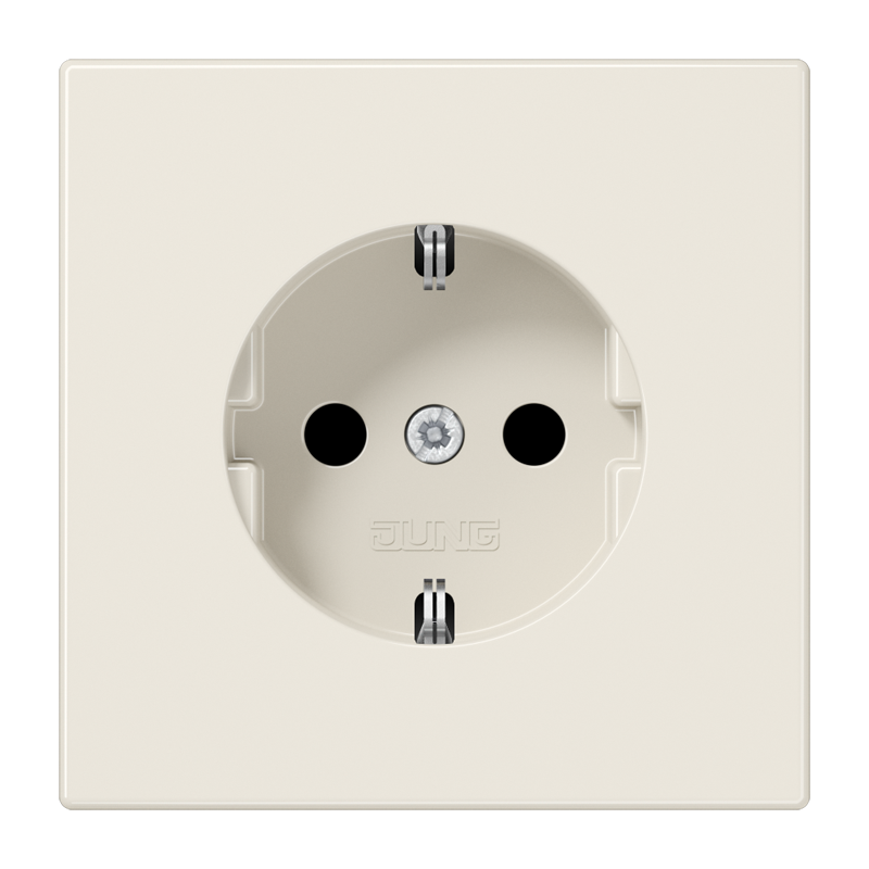 SCHUKO®-Steckdose, 16 A 250 V ~, Duroplast, Serie LS, weiß (ivory)