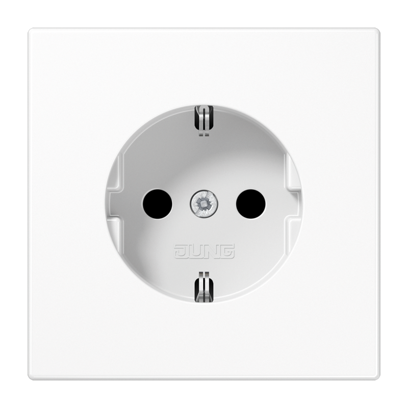 SCHUKO®-Steckdose, 16 A 250 V ~, Safety Plus, Duroplast, Serie LS, alpinweiß