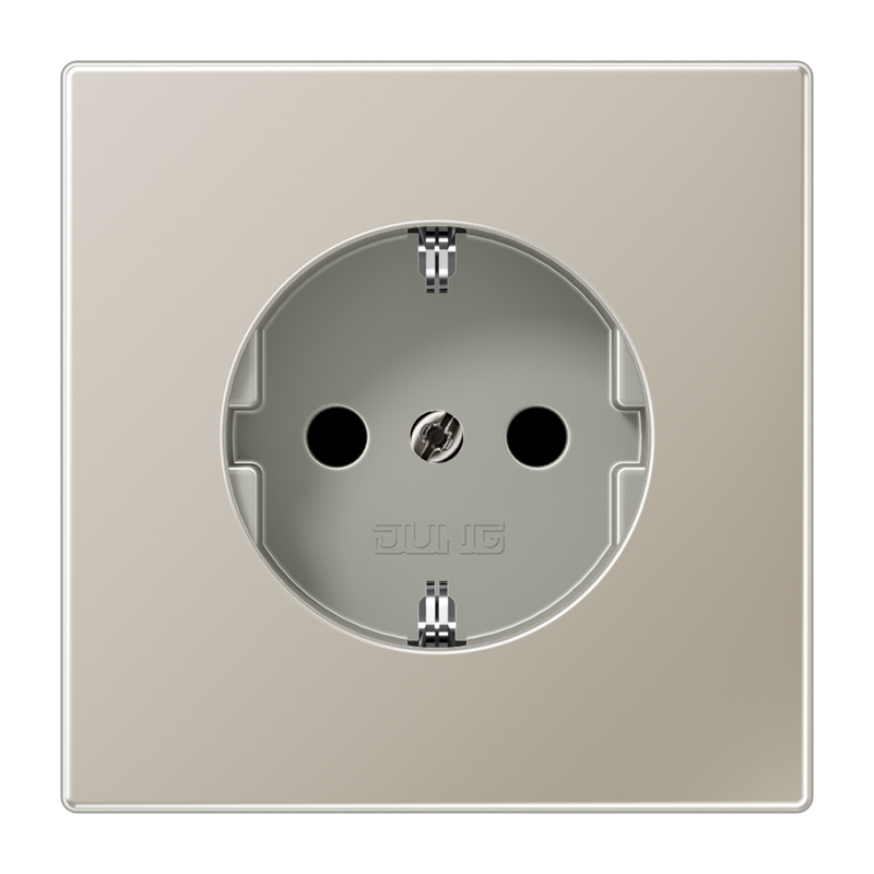 SCHUKO®-Steckdose, 16 A 250 V ~, Safety Plus, Serie LS, Edelstahl