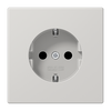 SCHUKO®-Steckdose, 16 A 250 V ~, ohne Krallen, Safety Plus, Duroplast, Serie LS, lichtgrau