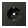 SCHUKO®-Steckdose, 16 A 250 V ~, Aluminium lackiert, Serie LS, anthrazit