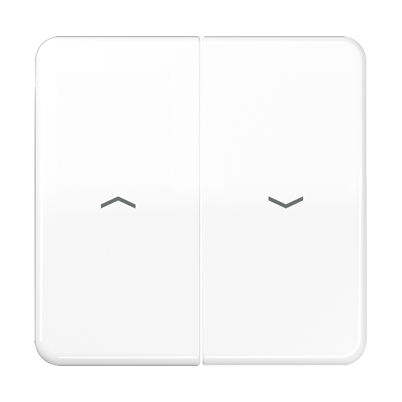 Wippe 2fach, mit Pfeilsymbolen, Duroplast, Serie CD, alpinweiß