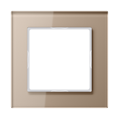 Glasrahmen 1fach, senkrechte und waagerechte Montage, Glas, A CREATION, champagner (Glas)