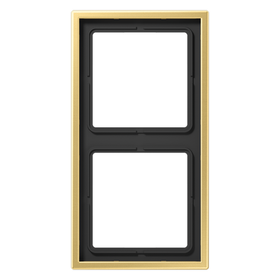 Rahmen 2fach, LS 990, Messing classic, senkrechte und waagerechte Montage