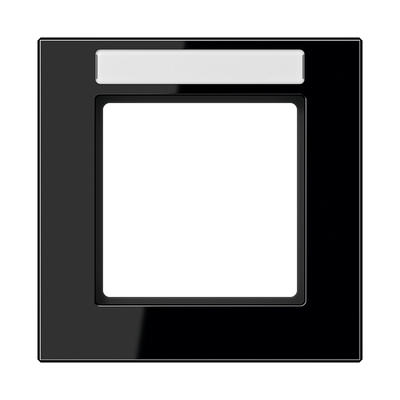 Rahmen 1fach, mit Schriftfeld, senkrechte und waagerechte Montage, Thermoplast, A CREATION, schwarz