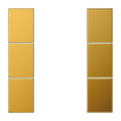 Tastensatz, F50, Metall goldfarben PVD-beschichtet, Serie LS, goldfarben