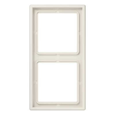 Rahmen 2fach, LS 990, IP 44, Duroplast, weiß (ivory), senkrechte und waagerechte Montage