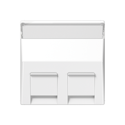 Abdeckung für Montageadapter 30°, 2fach, mit Schriftfeld, Serie AS/A, alpinweiß